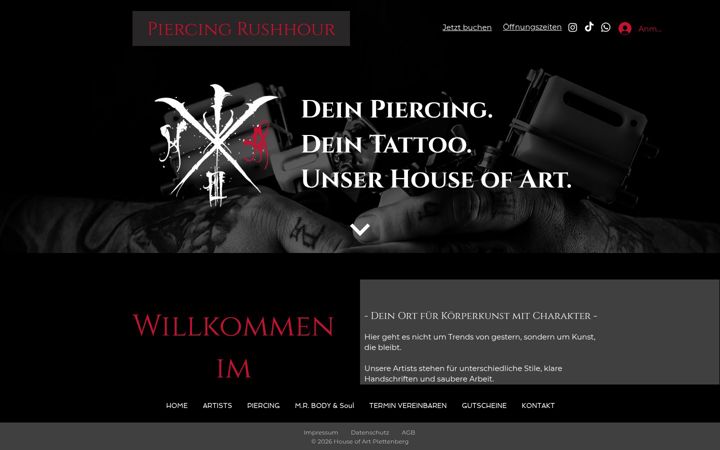 Screenshot of houseofartplettenberg.de