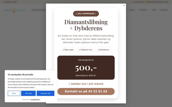 Screenshot of houseofbeauty.dk