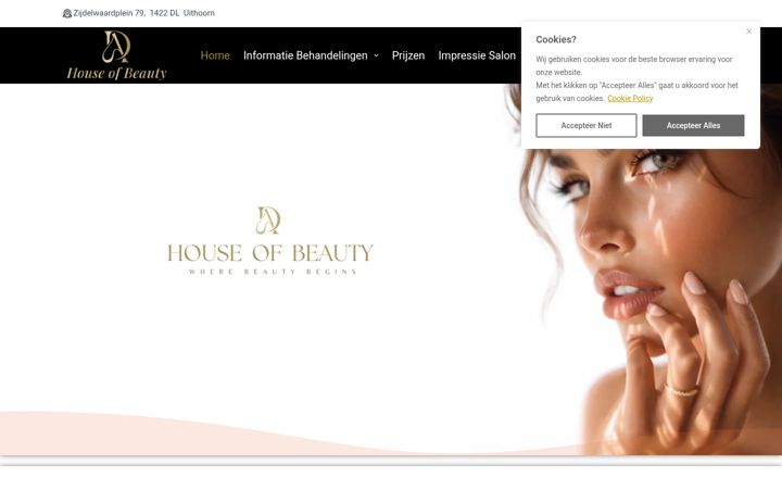 Screenshot of houseofbeautysalon.nl