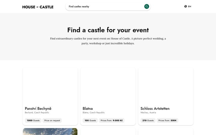 Screenshot of houseofcastle.com