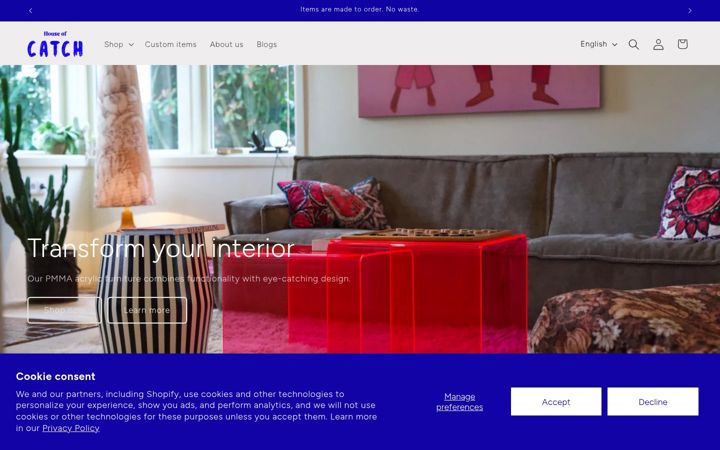 Screenshot of houseofcatch.com