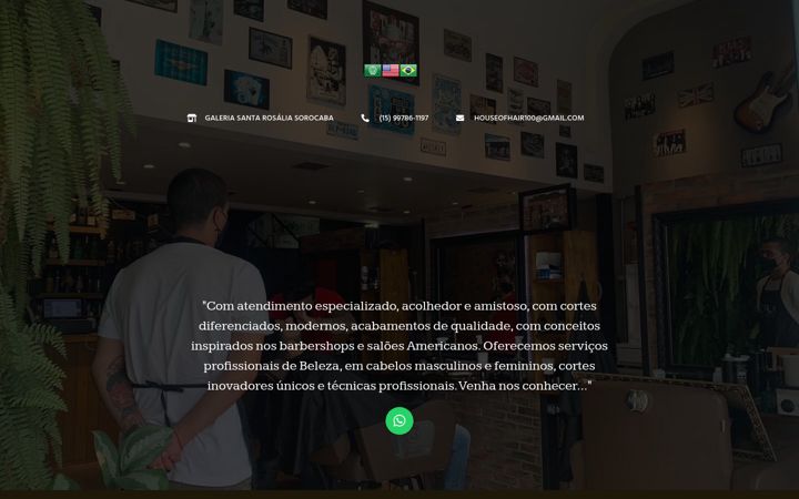 Screenshot of houseofhair.com.br