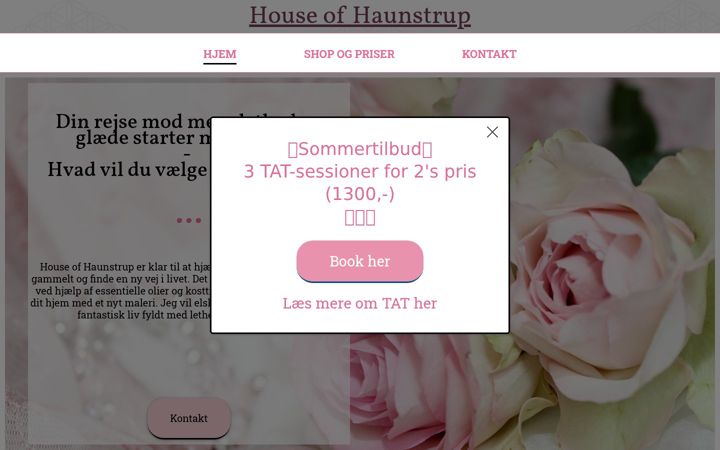 Screenshot of houseofhaunstrup.dk