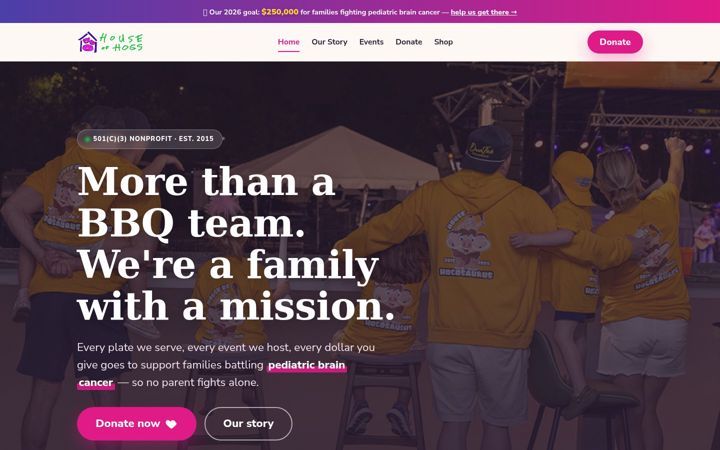 Screenshot of houseofhogs.com