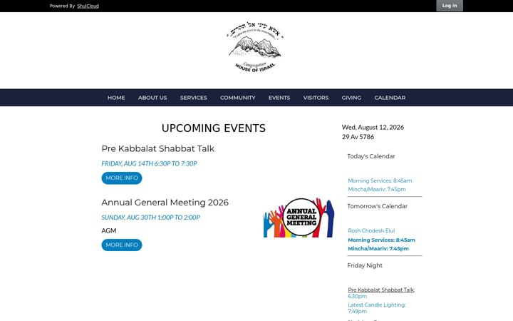 Screenshot of houseofisrael.org
