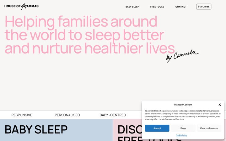 Screenshot of houseofmammas.com