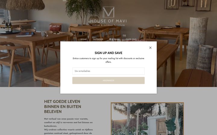 Screenshot of houseofmavi.com