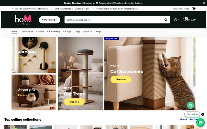 Screenshot of houseofmeows.com
