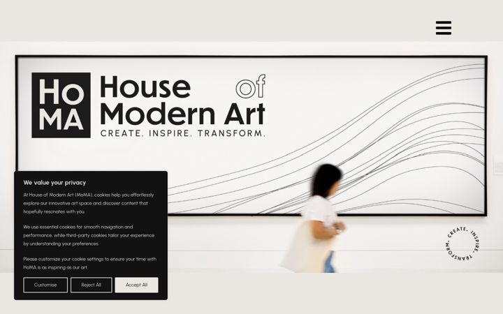 Screenshot of houseofmodernart.ca