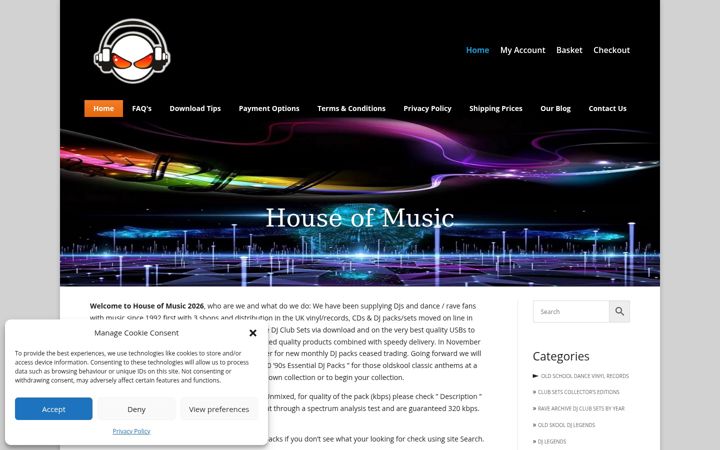 Screenshot of houseofmusic.co.uk
