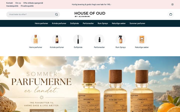 Screenshot of houseofoud.dk