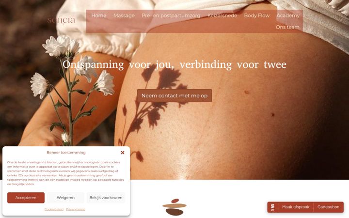 Screenshot of houseofsencia.nl
