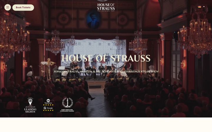 Screenshot of houseofstrauss.at