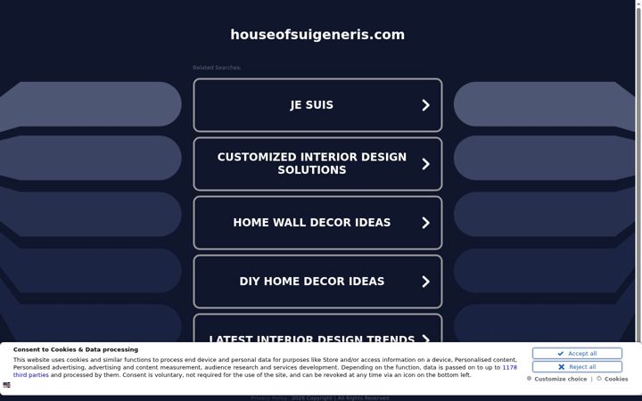 Screenshot of houseofsuigeneris.com