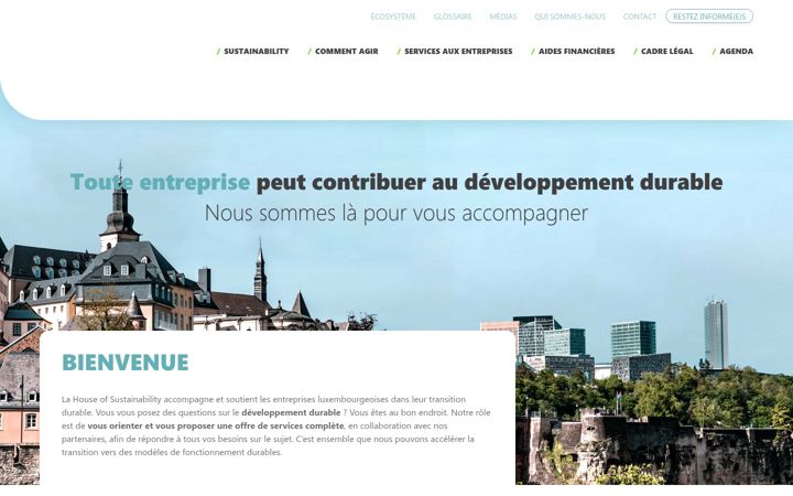 Screenshot of houseofsustainability.lu