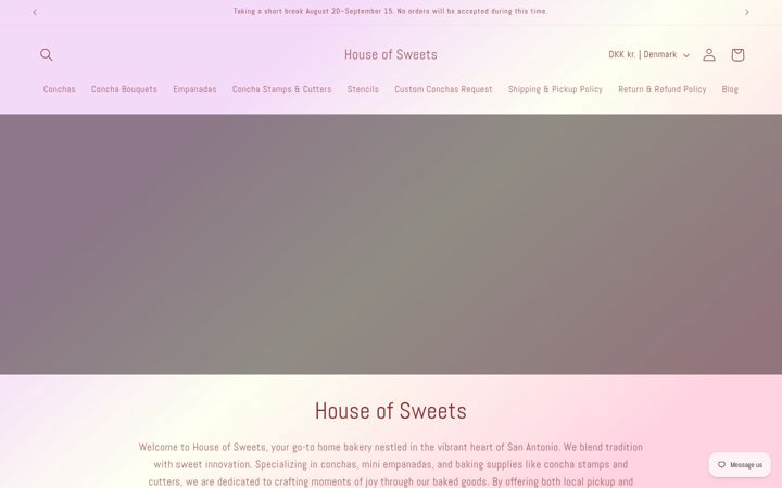 Screenshot of houseofsweets.shop
