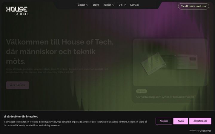 Screenshot of houseoftech.se