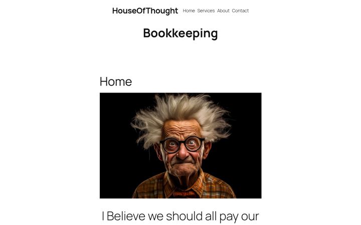 Screenshot of houseofthought.com