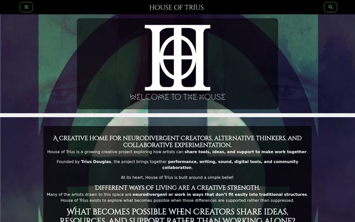 Screenshot of houseoftrius.co.uk