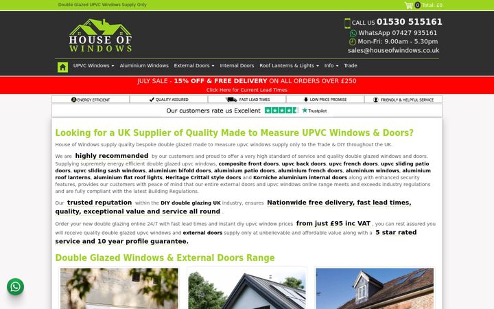 Screenshot of houseofwindows.co.uk