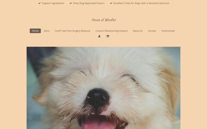 Screenshot of houseofwoofles.com
