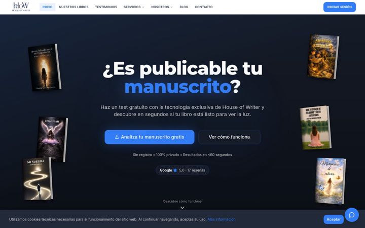 Screenshot of houseofwriter.com