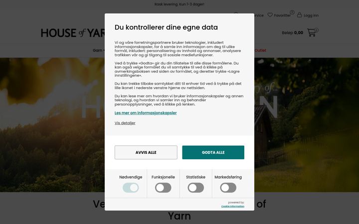 Screenshot of houseofyarn.no