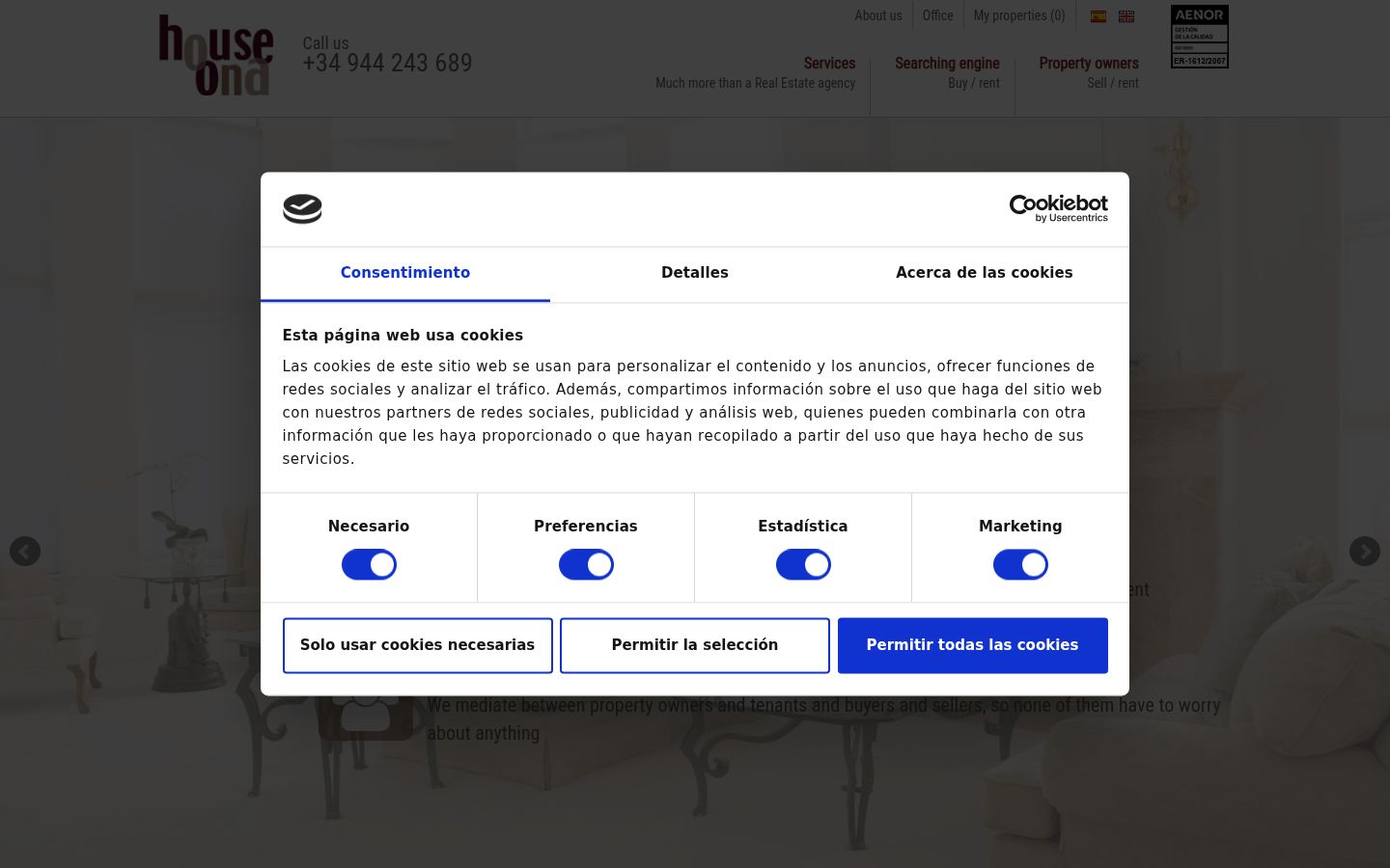 Snímek obrazovky baneru souhlasu zobrazeného před jakoukoli interakcí