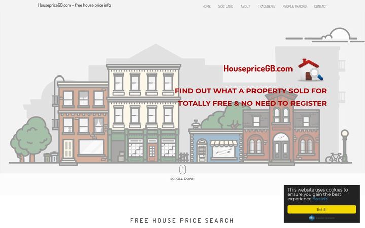 Screenshot of housepricegb.com