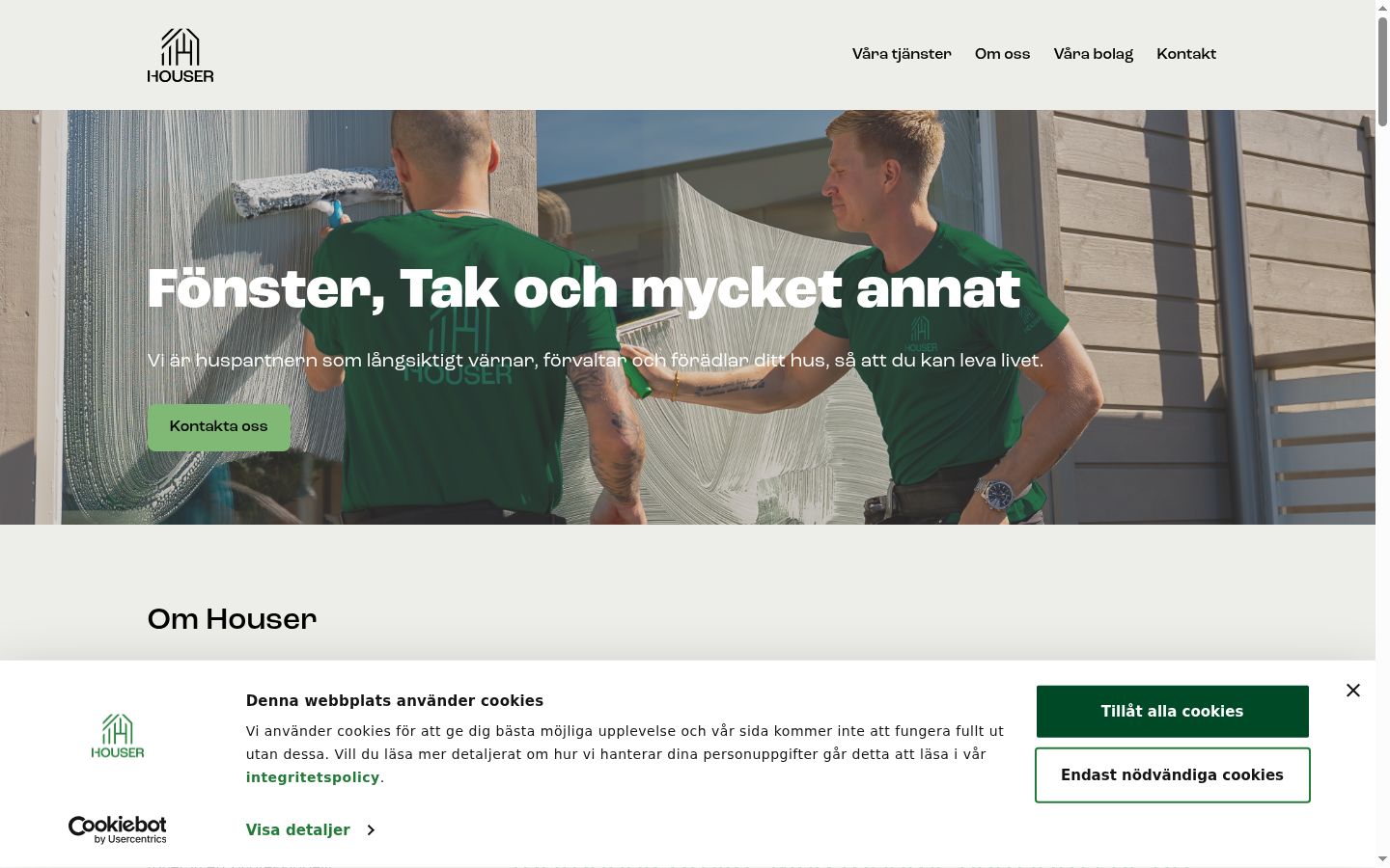 Screenshot van de toestemmingsbanner zoals getoond vóór enige interactie