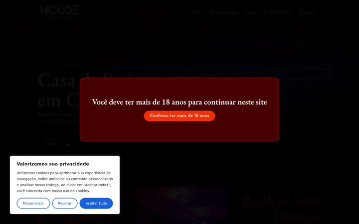 Screenshot of housesexclub.com.br