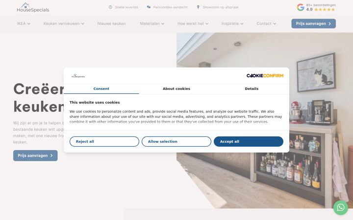 Screenshot of housespecials.nl