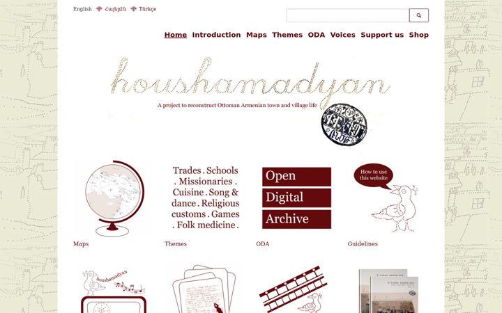 Screenshot of houshamadyan.org