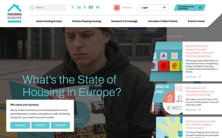 Screenshot of housingeurope.eu