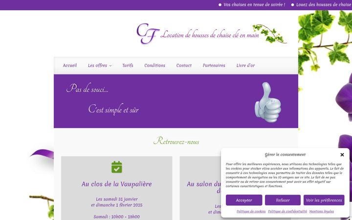 Screenshot of houssesdechaisecleenmain.fr
