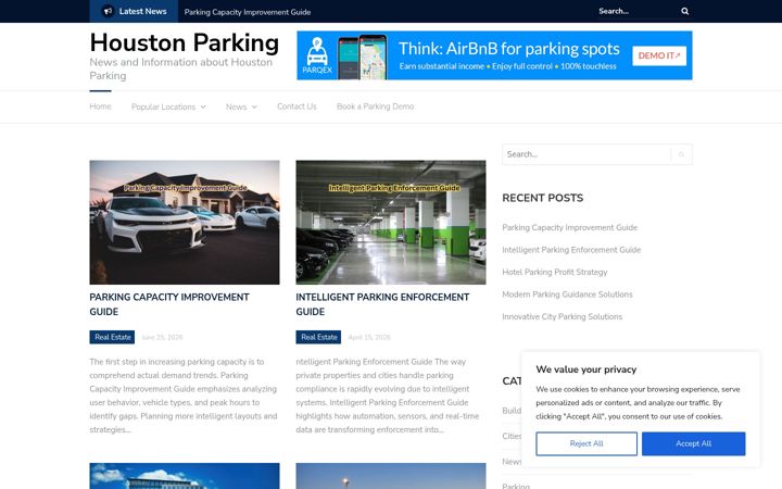 Screenshot of houston-parking.info