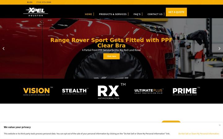 Screenshot of houstonclearbra.com