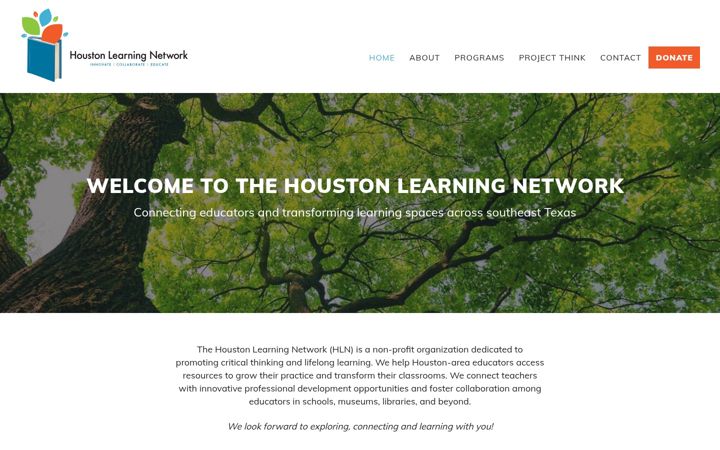 Screenshot of houstonlearningnetwork.org