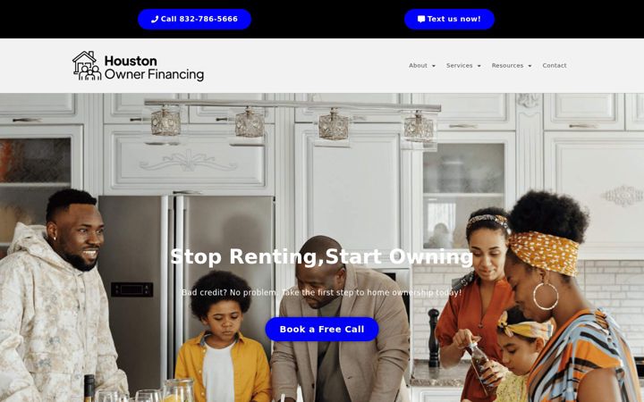 Screenshot of houstonownerfinancing.com
