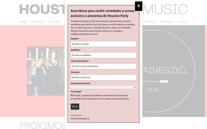 Screenshot of houstonpartymusic.com