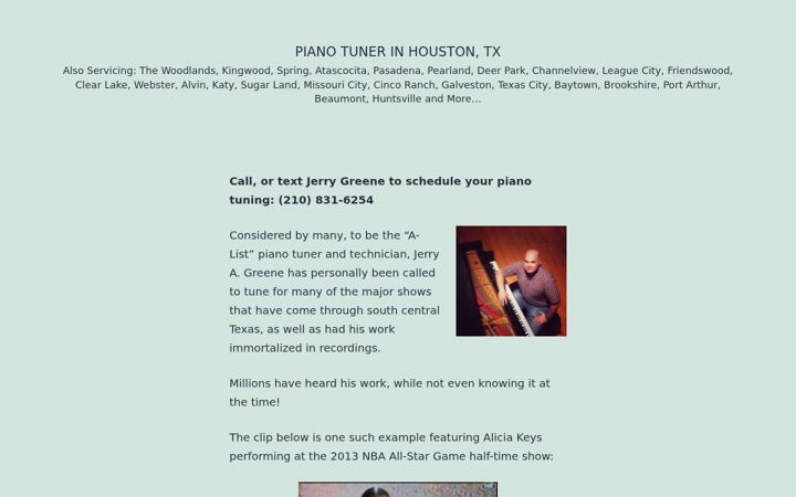 Screenshot of houstonpianotuning.com