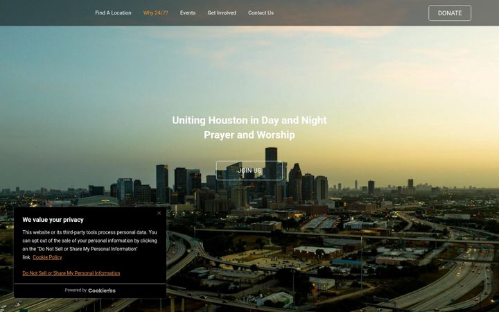 Screenshot of houstonprayer247.com