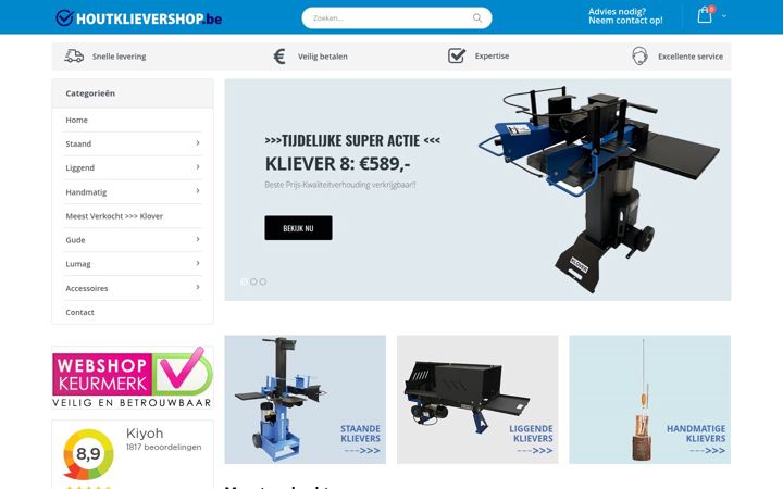 Screenshot of houtklievershop.be