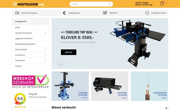 Screenshot of houtklover.org