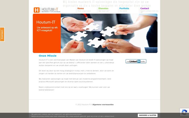 Screenshot of houtum-it.nl