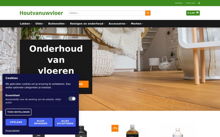 Screenshot of houtvanuwvloer.nl