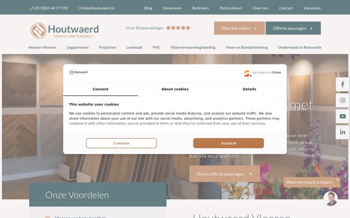 Screenshot of houtwaerd.nl