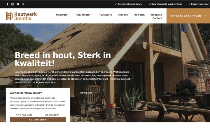 Screenshot of houtwerkdrenthe.nl