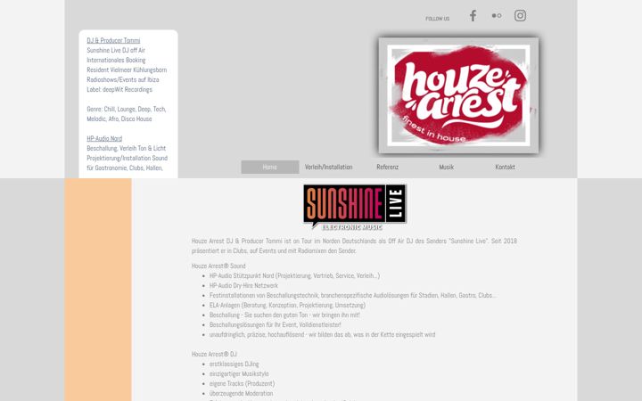Screenshot of houzearrest.de