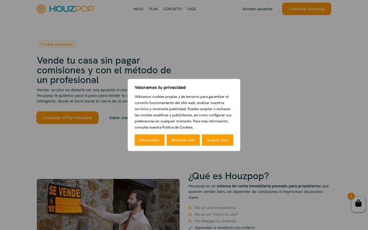 Screenshot of houzpop.com